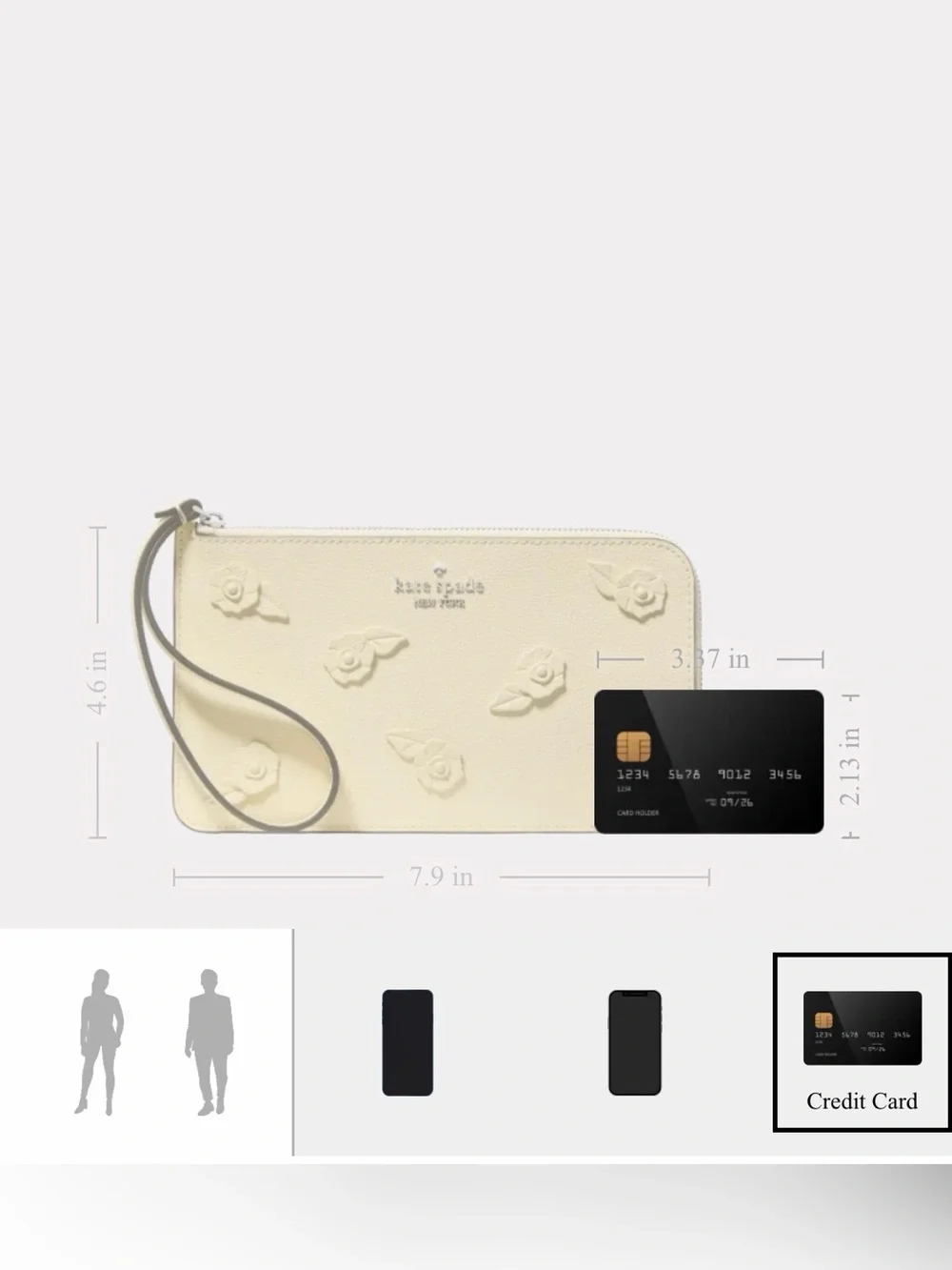 Kate Spade Lucy 3D Floral Wristlet in Lemon Fondant MSRP $159